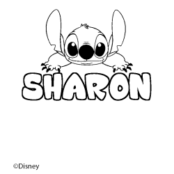 Coloración del nombre SHARON - decorado Stitch
