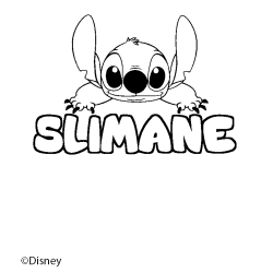 Coloración del nombre SLIMANE - decorado Stitch