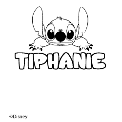Coloración del nombre TIPHANIE - decorado Stitch