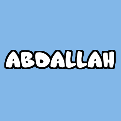 Coloración del nombre ABDALLAH