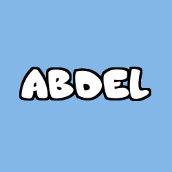 Coloración del nombre ABDEL