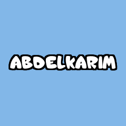 Coloración del nombre ABDELKARIM