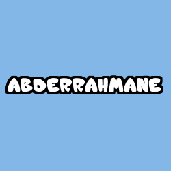 Coloración del nombre ABDERRAHMANE