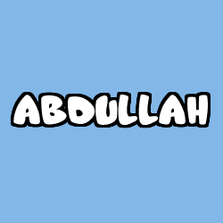 Coloración del nombre ABDULLAH