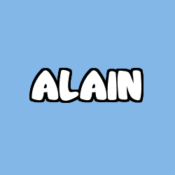 Coloración del nombre ALAIN