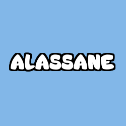 Coloración del nombre ALASSANE