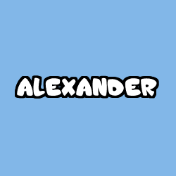 Coloración del nombre ALEXANDER