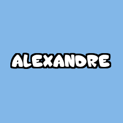 Coloración del nombre ALEXANDRE