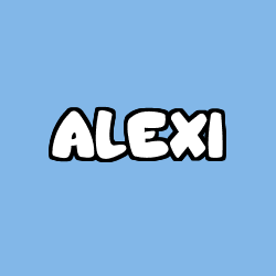 Coloración del nombre ALEXI