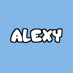 Coloración del nombre ALEXY