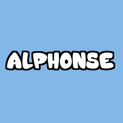 Coloración del nombre ALPHONSE