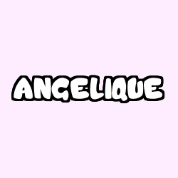 Coloración del nombre ANGELIQUE