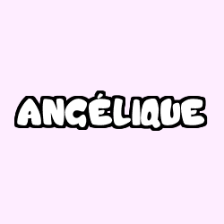 Coloración del nombre ANGÉLIQUE