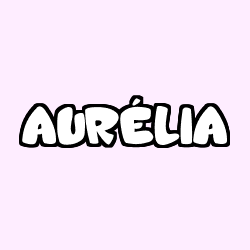 Coloración del nombre AURÉLIA