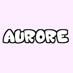 Coloración del nombre AURORE