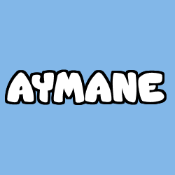 Coloración del nombre AYMANE