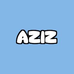 Coloración del nombre AZIZ