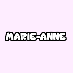 Coloración del nombre MARIE-ANNE