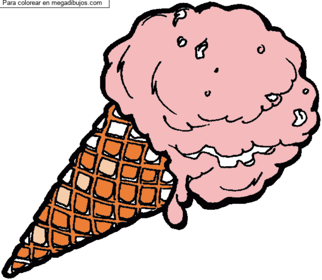 Dibujo para colorear Cucurucho de helado por un invité