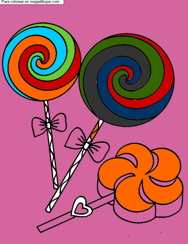 Dibujo para colorear Piruletas de remolino por un invité